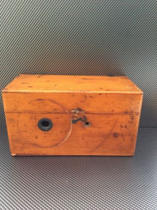 Antique Magneto Electric Shock Machine Wooden Outer Case/box 2