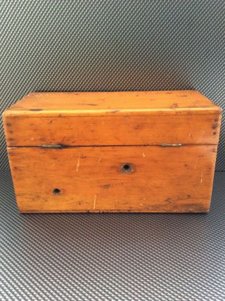 Antique Magneto Electric Shock Machine Wooden Outer Case/box 4