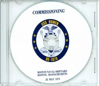 Uss Bowen De 1079 Commissioning Program 1971 United States Navy Plank Owners