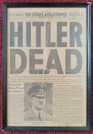 Hitler Dead Stars And Stripes Front Page French Edition Vol.  1 279 May 2nd 1945