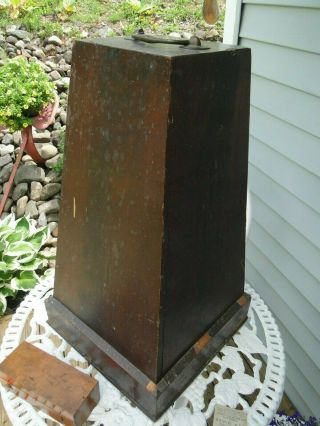 Large Antique 1700 ' s Brass Microscope C.  Potter With Mahogany Case 4