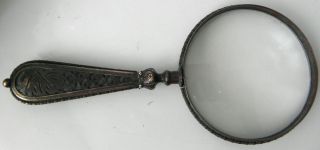 rare 1900 Tiffany Studios Pine Needle magnifying glass Bronze & Favrile 3