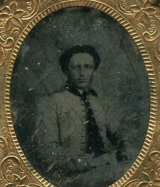 Civil War Soldier (i Think) Tintype Photo