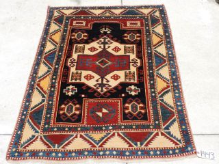 4x5ft.  Authentic Handmade Caucasian Shirvan Kazak Wool Prayer Rug