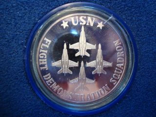 UNITED STATES NAVY BLUE ANGELS ONE OUNCE SILVER PRESENTATION COIN OR TOKEN 2