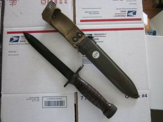 Italian Made M1 Carbine Bayonet With M8 Type Scabbard For M1 Carbine