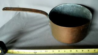 Antique Copper Cooking Pot Cup Rivets Dipper Ladle Forged Dovetail 19th C