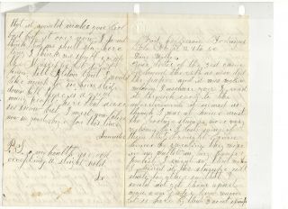 1862 Civil War Letter,  Fort Jefferson,  Tortugas,  Fl,  Ref: Cool Nights