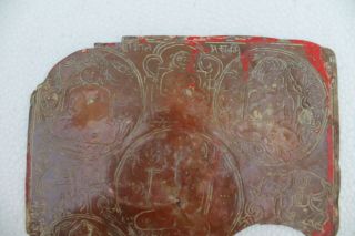 Antique Old Hand Crafted Copper Hindu Religious Jain Tamra Patra Plate NH2323 6