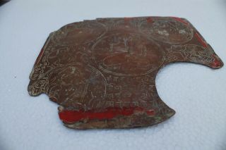 Antique Old Hand Crafted Copper Hindu Religious Jain Tamra Patra Plate NH2323 7