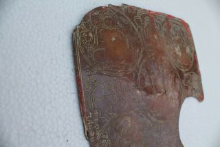 Antique Old Hand Crafted Copper Hindu Religious Jain Tamra Patra Plate NH2323 8