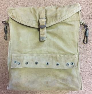 Authentic & Rare Wwii U.  S.  Army Combat Infantry Airborne Canvas Medic Kit Bag