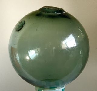 Vintage Antique Japanese Glass Float Buoy Double Signed Pie Crust