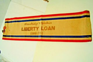 Liberty Loan Committee Strawbridge & Clothier Red,  White,  Blue Arm Band