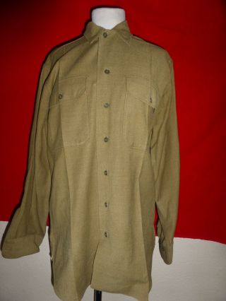 Wwii 1940s Us Army Uniform Shirt 15 1/2 34