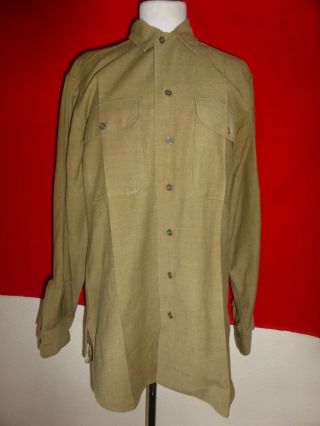 WWII 1940s US Army Uniform Shirt 15 1/2 34 4
