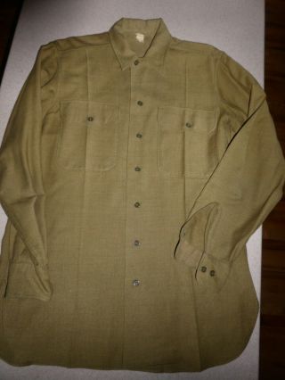 WWII 1940s US Army Uniform Shirt 15 1/2 34 5