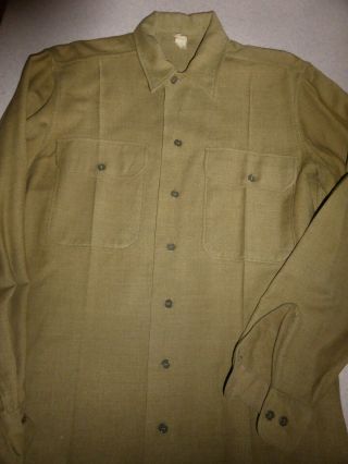 WWII 1940s US Army Uniform Shirt 15 1/2 34 6