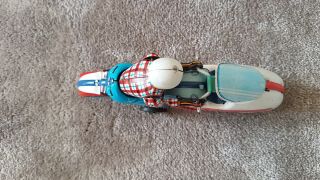 Rare Vintage Japanese T.  N Nomura Tin Toy Friction Motorcycle Champion Race 1950s 9