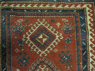 rare Antique Caucasian Kazak Rug 3 ' 5 