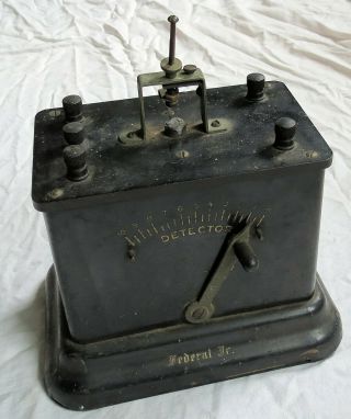 Federal Jr Crystal Radio Antenna/detector Old Vtg Antique