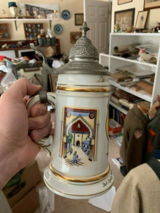 Awesome US Navy Aviation Stein,  1956 French Morocco,  FASRON 104 Patch Regimental 2