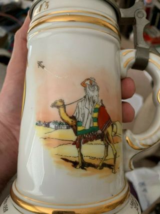 Awesome US Navy Aviation Stein,  1956 French Morocco,  FASRON 104 Patch Regimental 7
