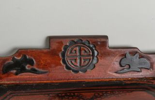 Chinese Antique/Vintage Wood Prayer Beads In Carved Wooden Box,  1900 s 2