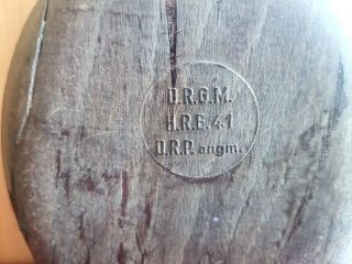 WWII GERMAN MILITARY water flask 1941 coconut wood AFRIKA 2
