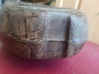 WWII GERMAN MILITARY water flask 1941 coconut wood AFRIKA 4