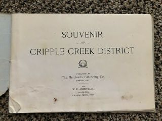 Souvenir Cripple Creek Colorado Circ 1900