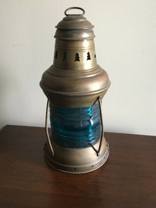 Vintage Brass Ship Starboard Lantern