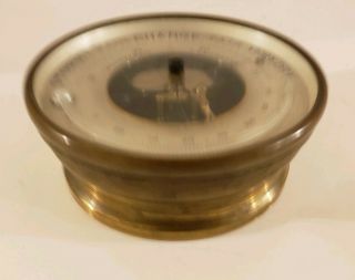 Antique PHBN Brass Nautical Holosteric Wall Barometer with Farenheit Thermometer 9