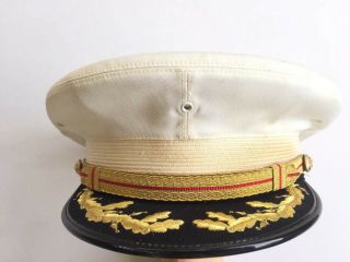 Usmc Field Grade Office Barracks Cover Dress White Hat Lancaster Colonel 6 3/4