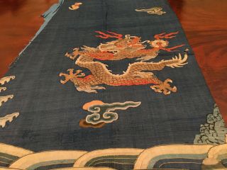 An Chinese Qing Dynasty Kesi Dragon Robe Fragment. 5