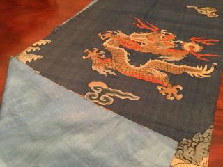 An Chinese Qing Dynasty Kesi Dragon Robe Fragment. 8