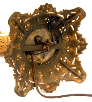 UNUSUAL ANTIQUE VICTORIAN FIGURAL CUPID LAMP CLOCK 11