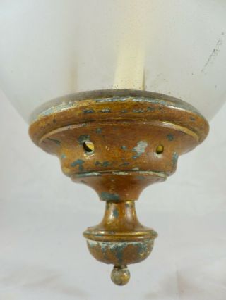 French Art Nouveau / Art Deco Lantern Or Pendant Baccarat Style RARE 5