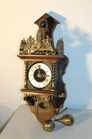 Large Antique Zaanse Clock,  Dutch Fhs Movement Rare K13