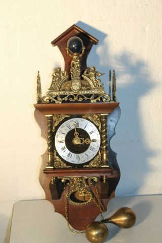 large antique zaanse clock,  dutch FHS movement rare K13 2