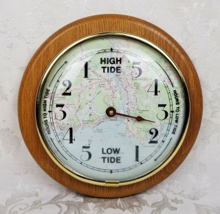 Rare Vintage Tide Clock Kennebunk Port Maine Nautical Maritime Decor