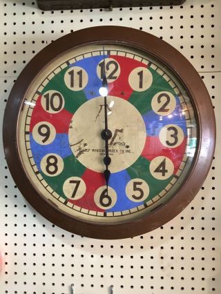 Self Winding Clock Company 24 Volt Round Wall Clock