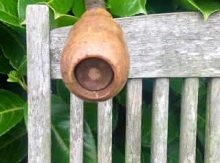 A RARE EXAMPLE OF AN ANTIQUE LEATHER/ WOOD HORSE MEDICATION BALLING GUN FOR PILL 11