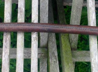 A RARE EXAMPLE OF AN ANTIQUE LEATHER/ WOOD HORSE MEDICATION BALLING GUN FOR PILL 7