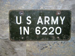 1960 Us Army License Plate Combat