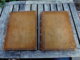 Huge 1849 Full Leather 2 Vol Set Engineers & Machinists Assistant By Blackie