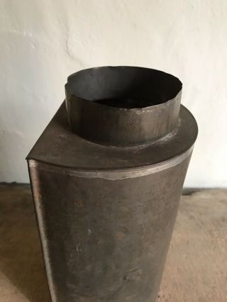 Large Old Tin Half Round Lantern Candle Holder Patina AAFA 3