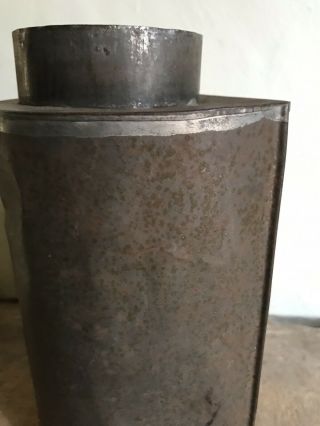 Large Old Tin Half Round Lantern Candle Holder Patina AAFA 4
