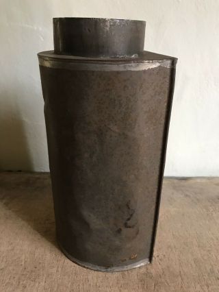 Large Old Tin Half Round Lantern Candle Holder Patina AAFA 6