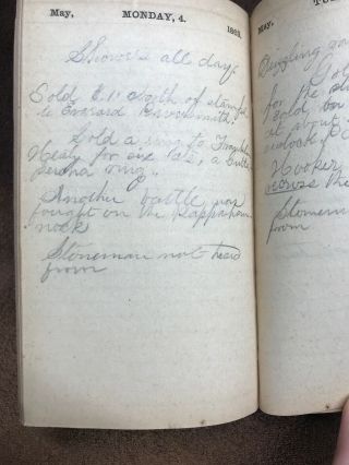 Civil War Hand Written Diary Leather 1863 Kellogg Kiggins Ephemera Book 7